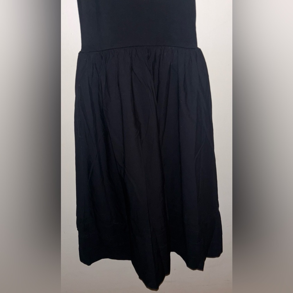 NWT J.Crew Petite Drop-waist mixy dress Black Midi XSP XS Preppy Dark Fairy - Picture 10 of 13